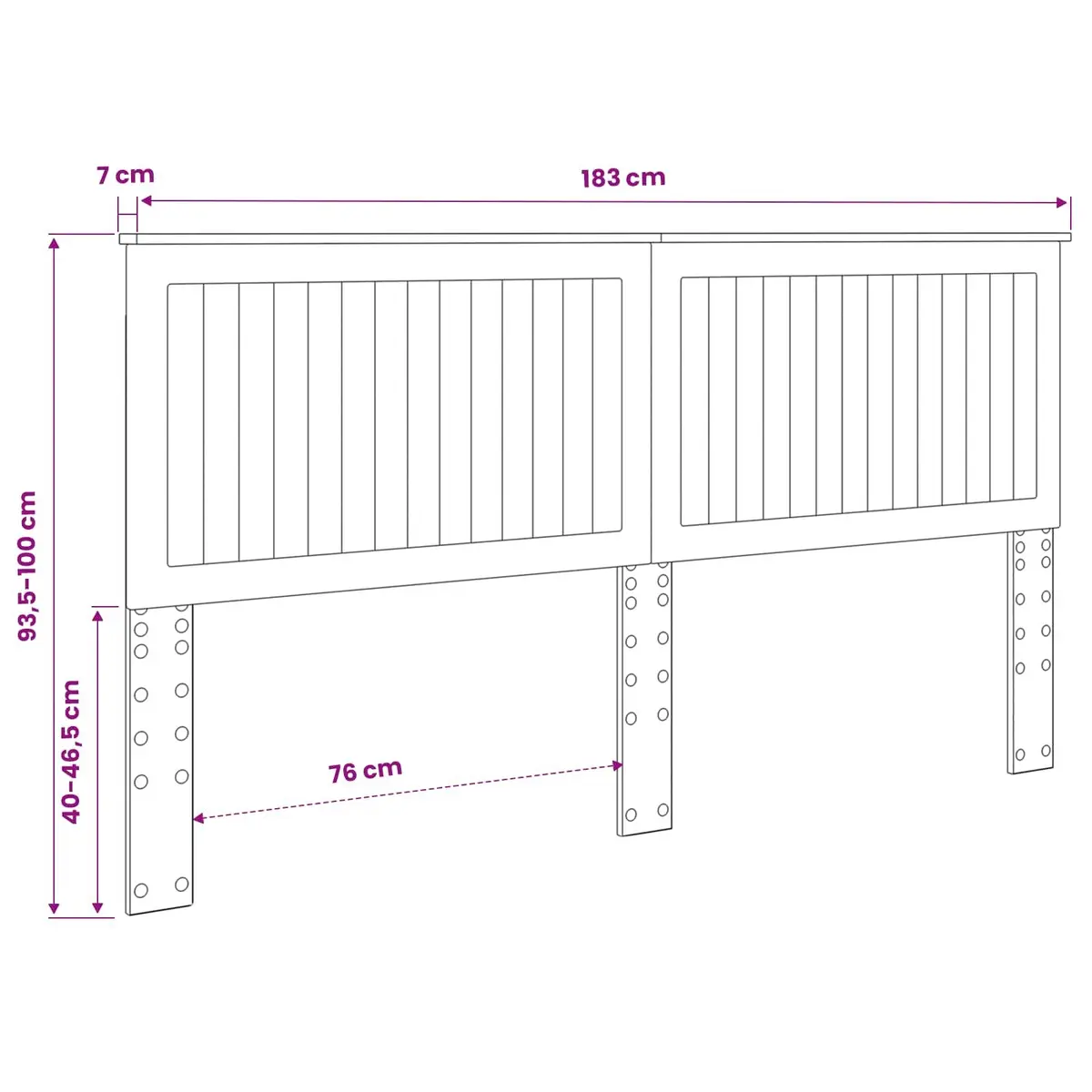 Headboard Minimalist Comfort 180cm Brown Engineered Wood