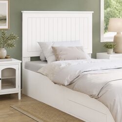 90cm White Headboard - Engineered Wood Minimalist Design