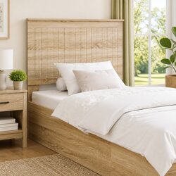 90cm Engineered Wood Headboard in Brown Sonoma Oak