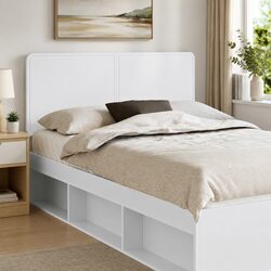 Rectangular Engineered Wood Headboard in White