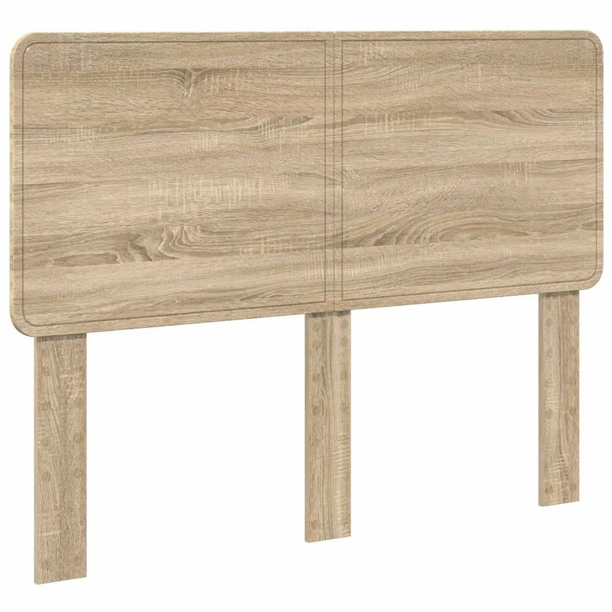 Headboard Engineered Wood Brown Modern Bedroom Furniture Decor Design Rectangle