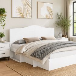 Engineered Wood Wall Mounted Headboard in White
