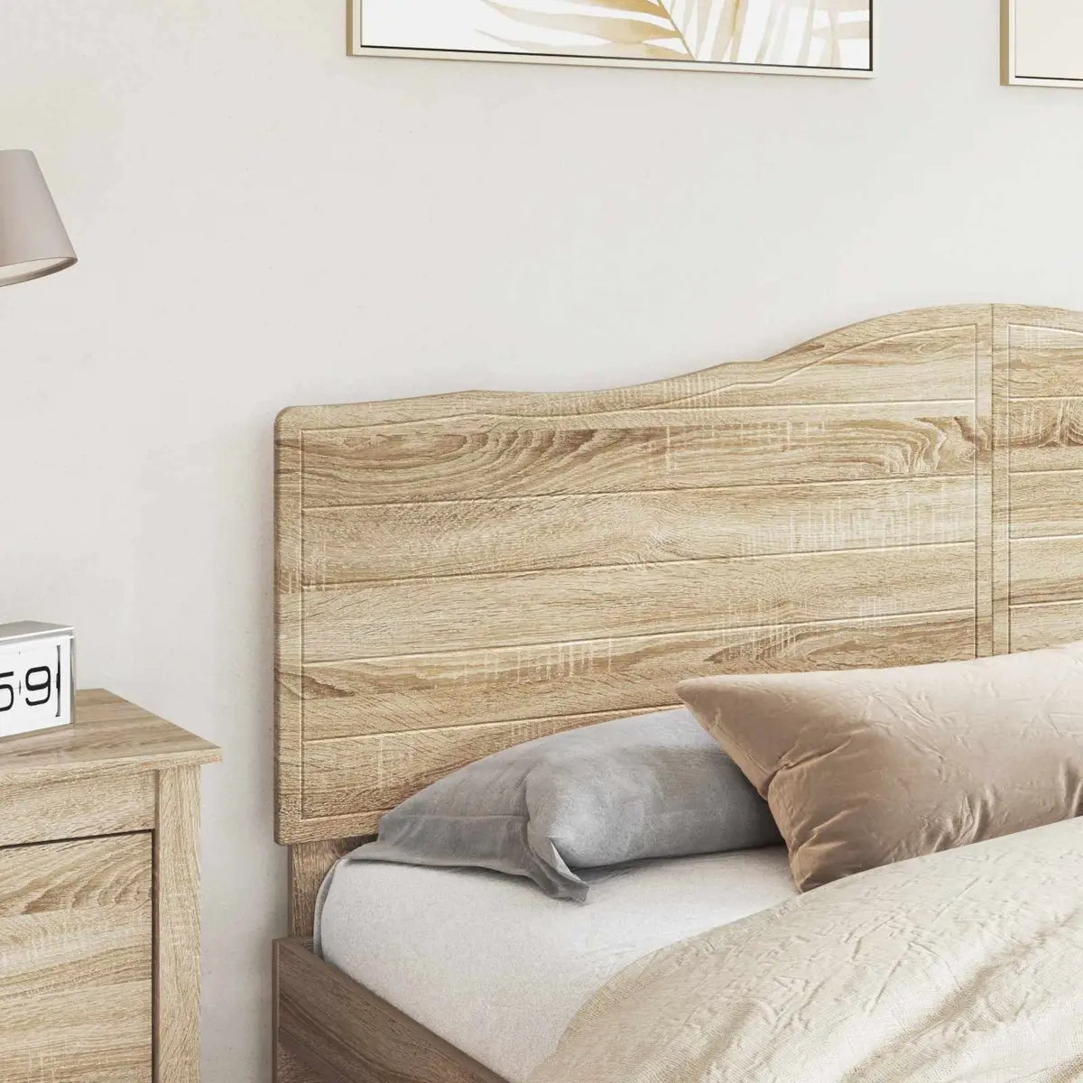 Headboard Engineered Wood Minimalist Brown