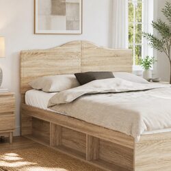 Engineered Wood Brown Headboard with Minimalist Design