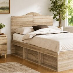 Brown Engineered Wood Headboard for Modern Bedrooms