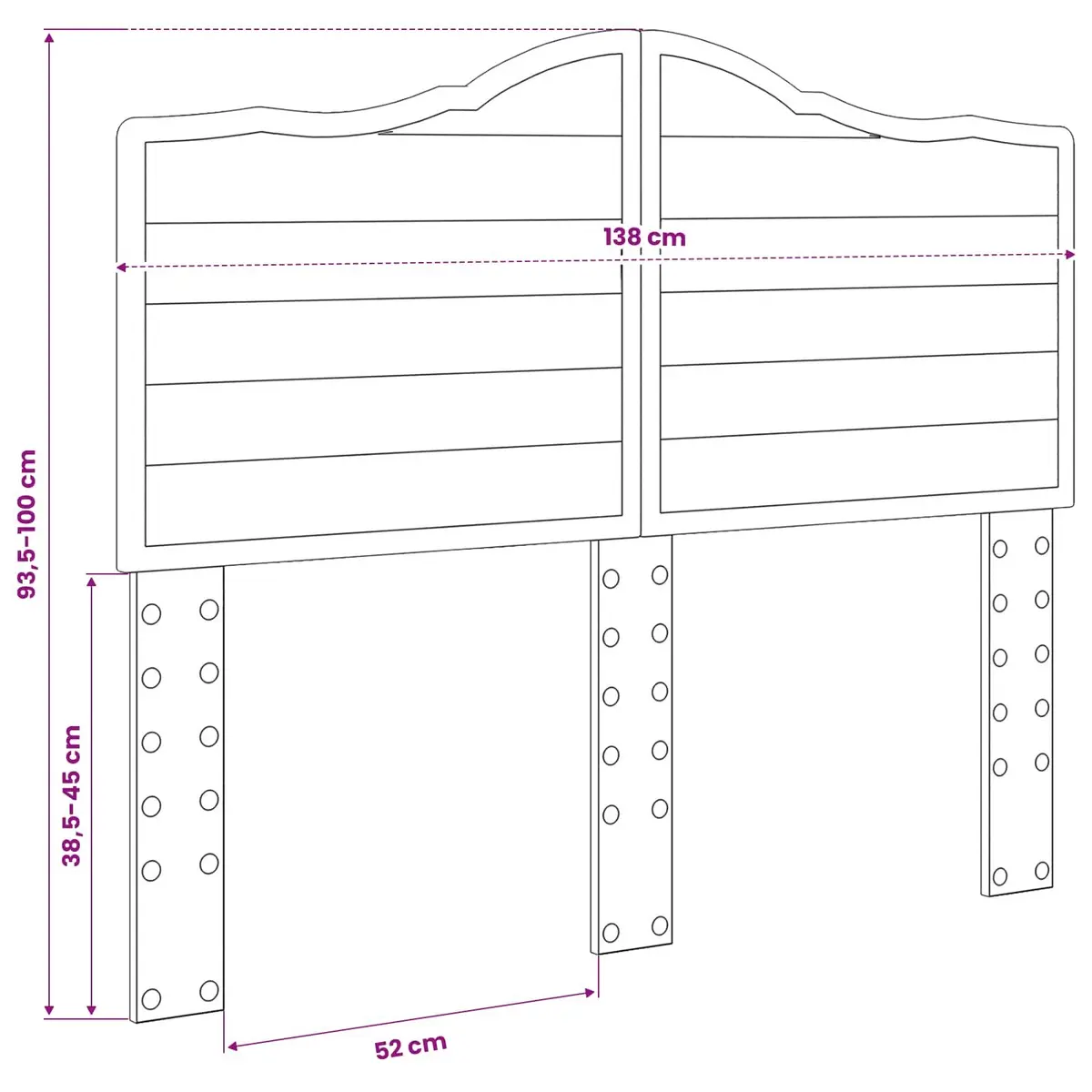 Headboard Sonoma Oak Engineered Wood Brown Modern Bedroom Furniture Minimalist