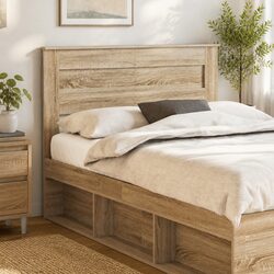 Engineered Wood Headboard in Brown with Minimalist Design