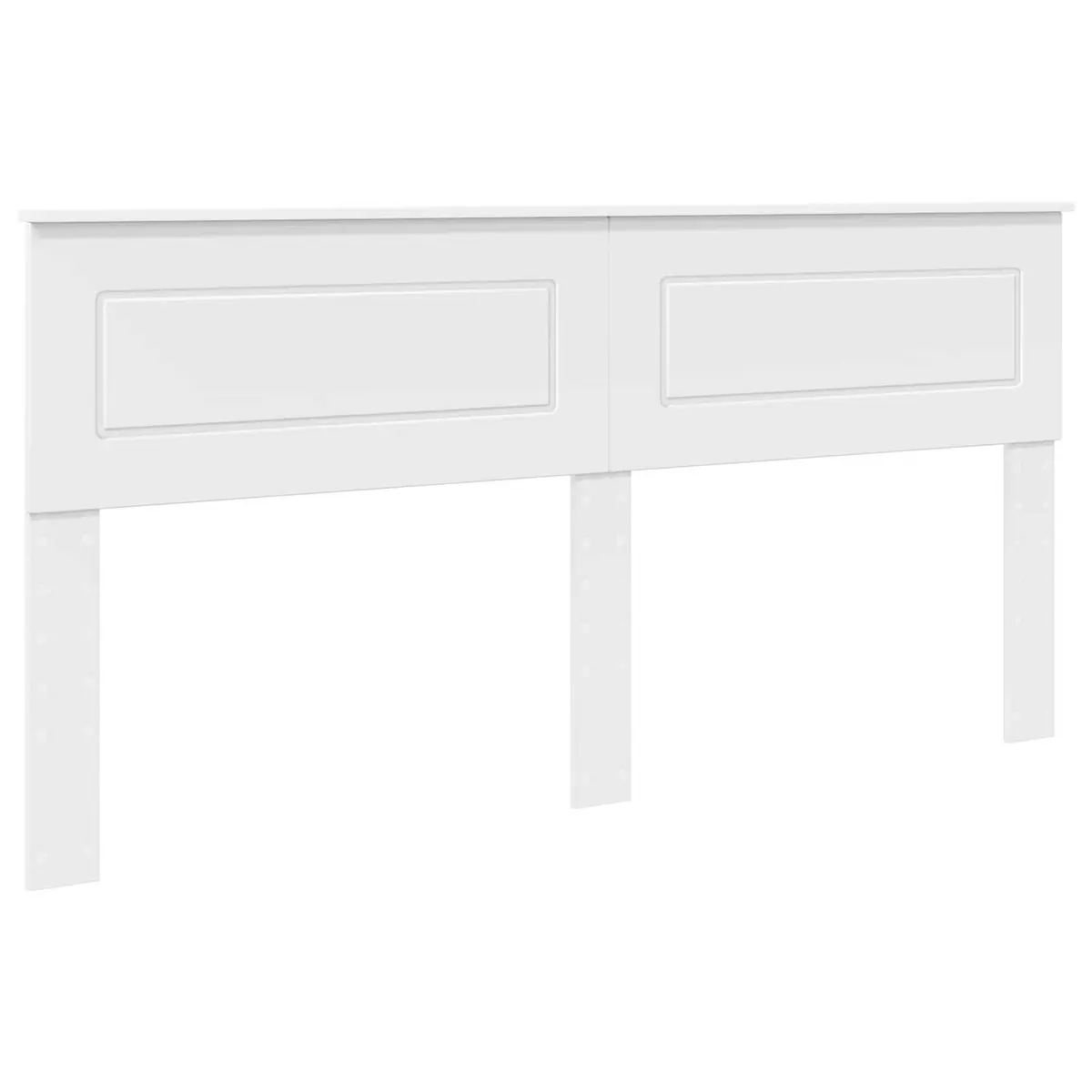Engineered Wood Headboard Modern Style Rectangular Shape White