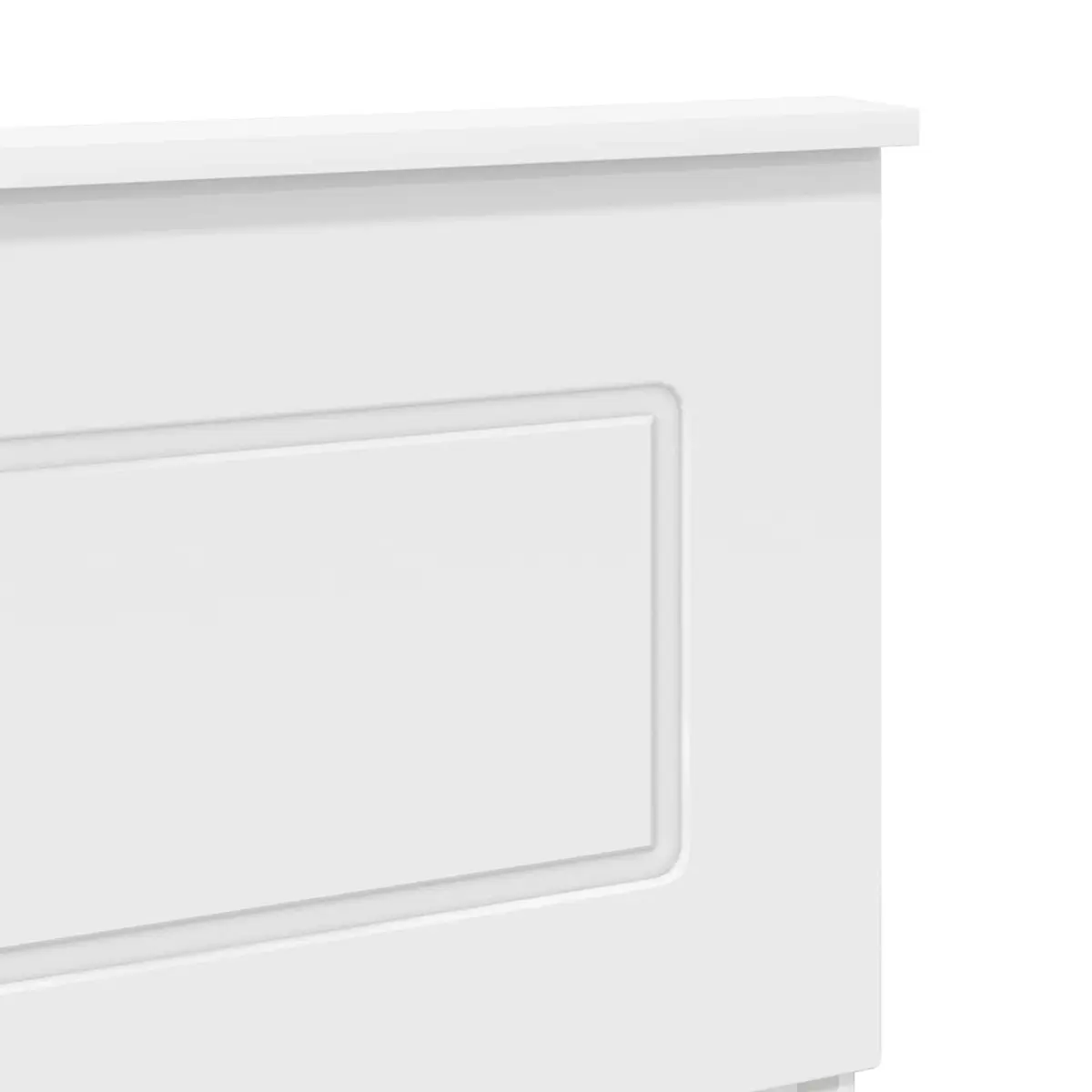 Engineered Wood Headboard Modern Style Rectangular Shape White