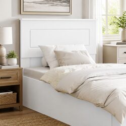 Rectangular Modern Headboard in White Engineered Wood