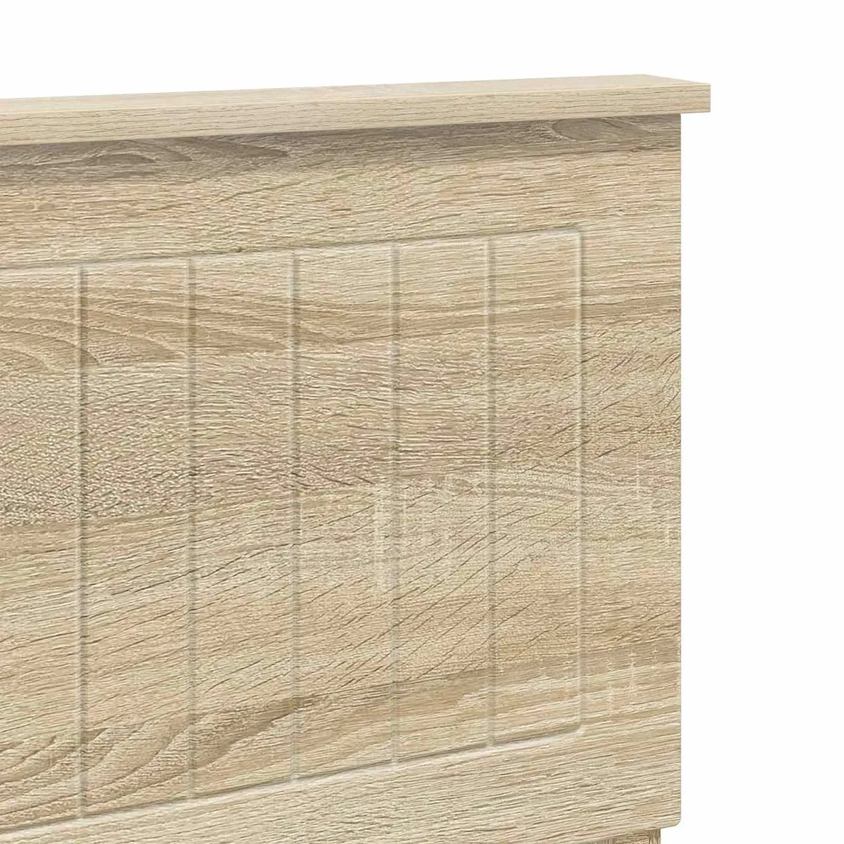 Headboard Modern Minimalist Engineered Wood Rectangular Brown Sonoma Oak