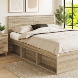 Rectangular Sonoma Oak Engineered Wood Headboard