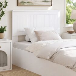 Rectangular White Headboard in Engineered Wood