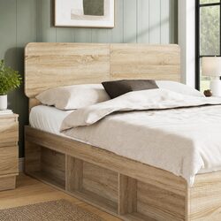 Engineered Wood Headboard in Brown with Minimalist Design