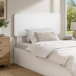 Engineered Wood Headboard in White, Modern Minimalist Design