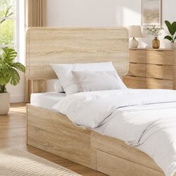 Engineered Wood Brown Headboard for Modern Bedrooms