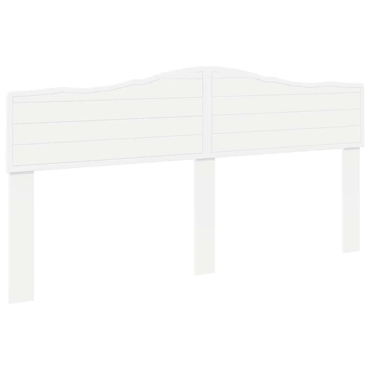 Rectangular Headboard White Engineered Wood Minimalist Bedroom Furniture