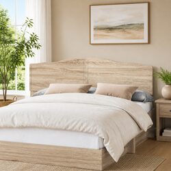 Rectangular Sonoma Oak Headboard in Engineered Wood