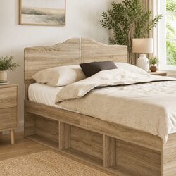 Rectangular Brown Headboard in Engineered Wood