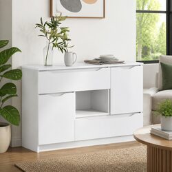 Rectangular White Sideboard Storage Cabinet Specifications