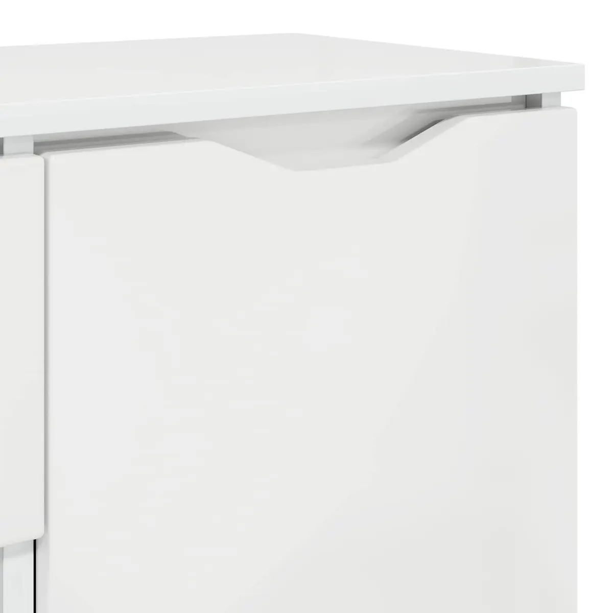 Sideboard Modern High Gloss White Storage Cabinet 100 cm for Living Room Dining Furniture