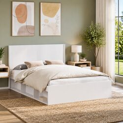 Engineered Wood Vertical Slat Headboard with Mount System