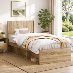 Engineered Wood Headboard with Vertical Slat Design