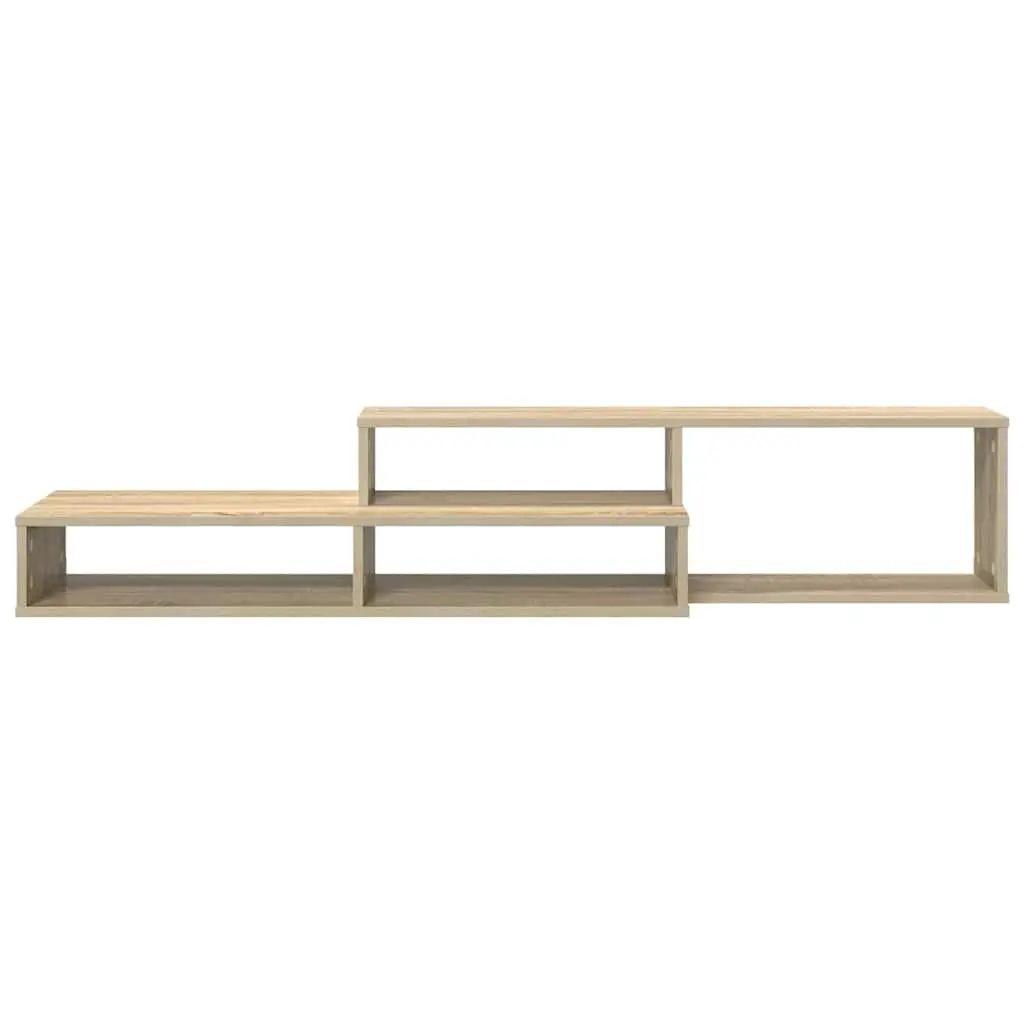 Wall Mounted TV Stand Grey 150x25x28.5cm Modern Storage Shelves Living Room
