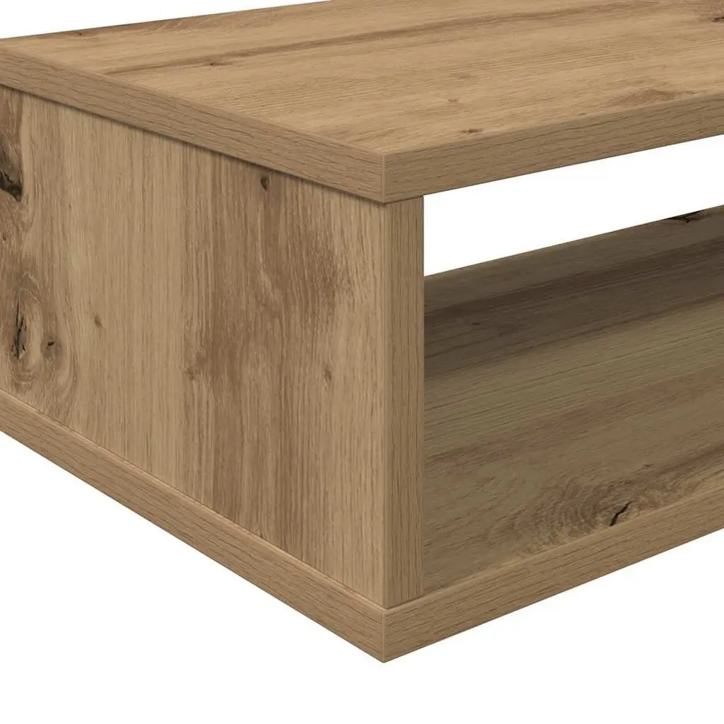 Wall TV Stand 150x25x28.5cm Brown Engineered Wood Shelves Storage Unit