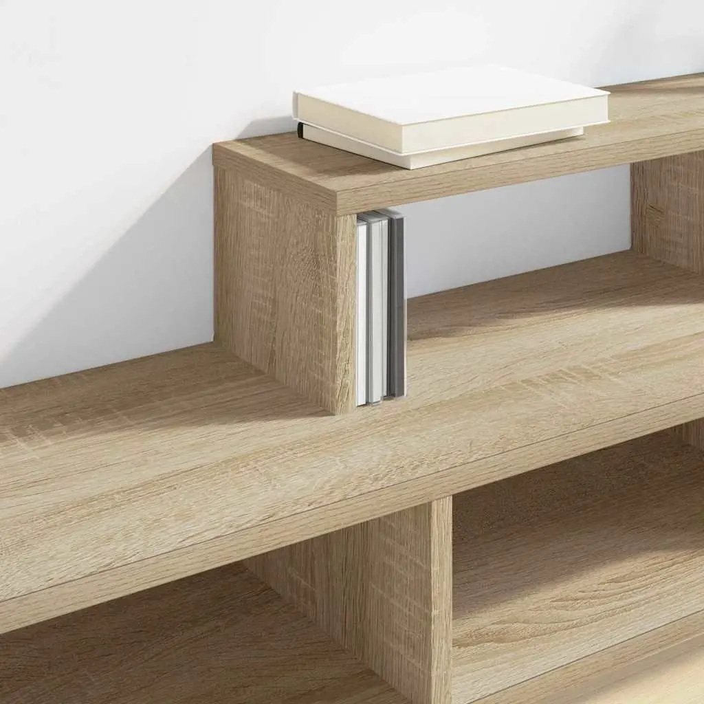 Wall Mounted TV Stand Space Saving Grey Engineered Wood 120 x 25 x 28.5 cm