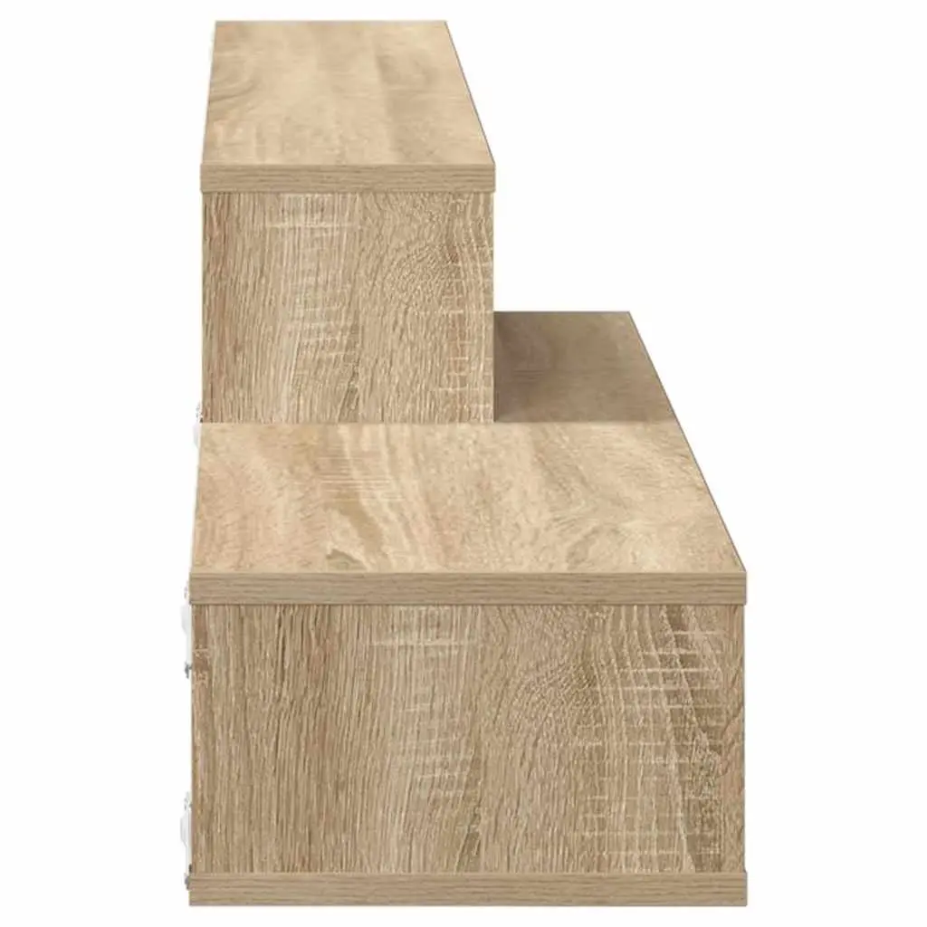 Wall Mounted TV Stand Space Saving Grey Engineered Wood 120 x 25 x 28.5 cm