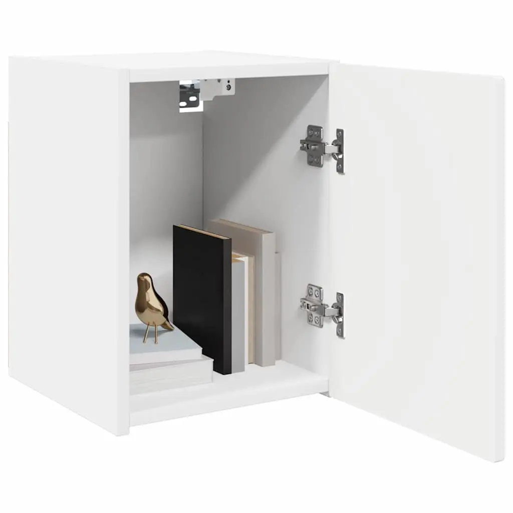 TV Wall Cabinet Space-Saving Wall-Mounted 30 x 31 x 40 cm White 2 pcs