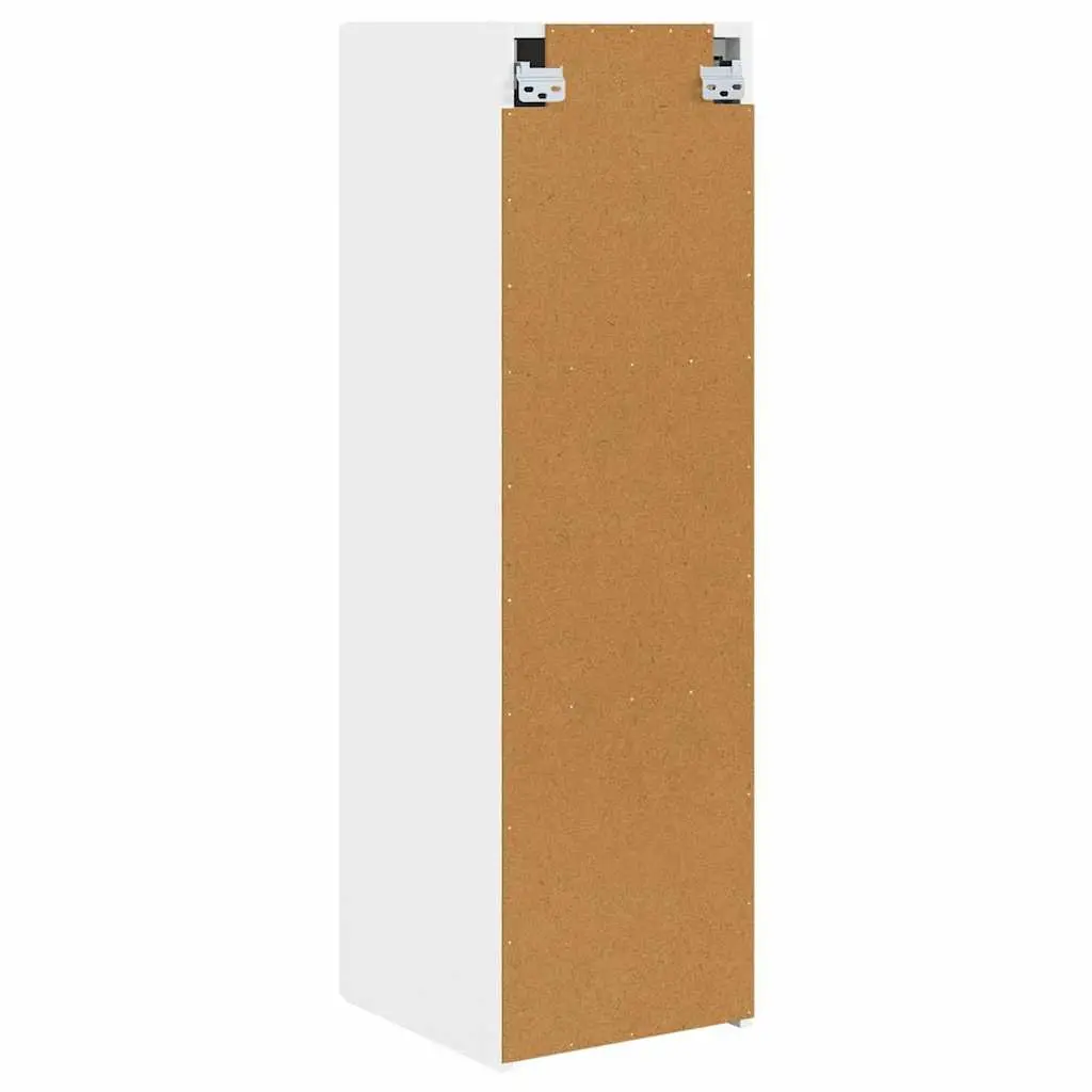 TV Wall Cabinet Wall Mounted Storage Unit Modern 2 Piece White