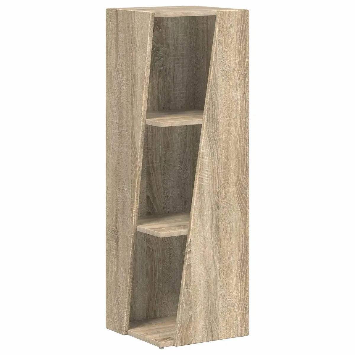 Side Shelf Bookcase Storage Unit Engineered Wood Brown 33 x 32 x 100.5 cm
