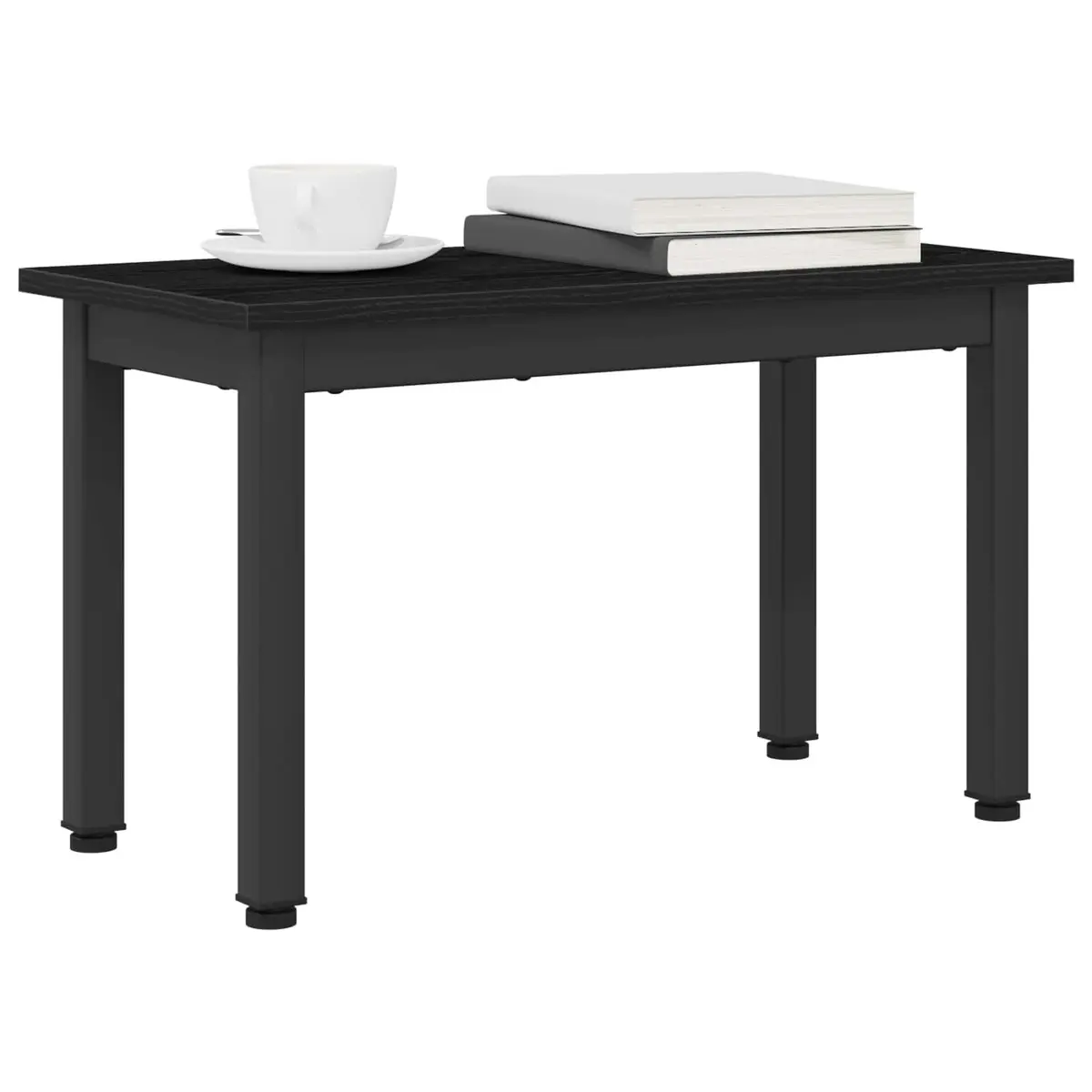 Coffee Table Black Rectangular Modern Living Room Accent Furniture 60x30x36cm