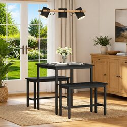 Dining Table with Engineered Wood Surface and Metal Frame