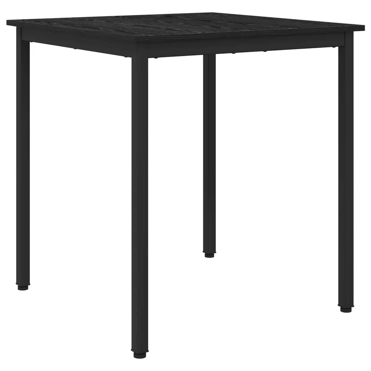Dining Table Engineered Wood Surface Black Metal Frame 70x70x75cm