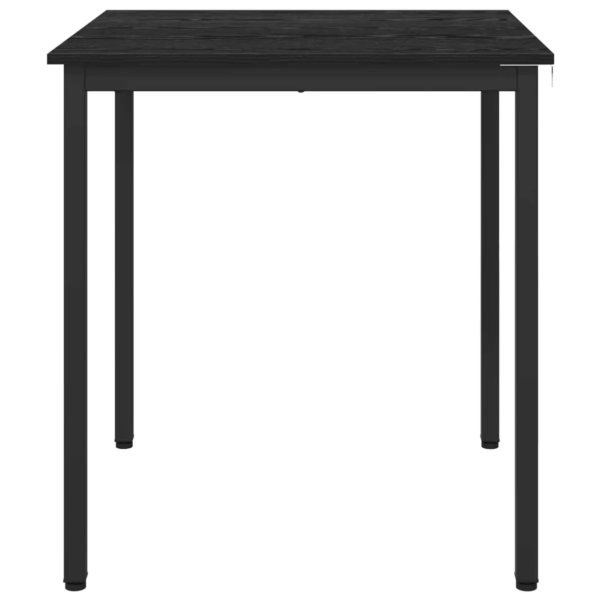 Dining Table Engineered Wood Surface Black Metal Frame 70x70x75cm
