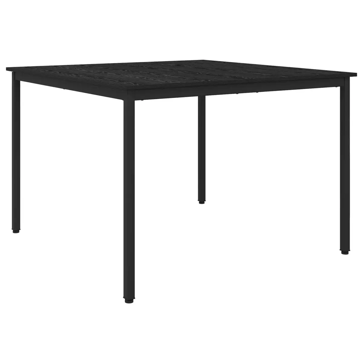 Dining Table Contemporary Engineered Wood Surface 110x110x75cm Black Metal Frame