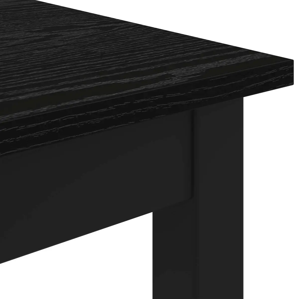 Standing Bar Table Modern Rectangular Engineered Wood Black