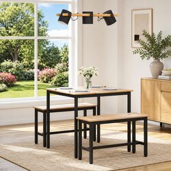 Modern Square Dining Table 80x80x75cm in Pine Wood