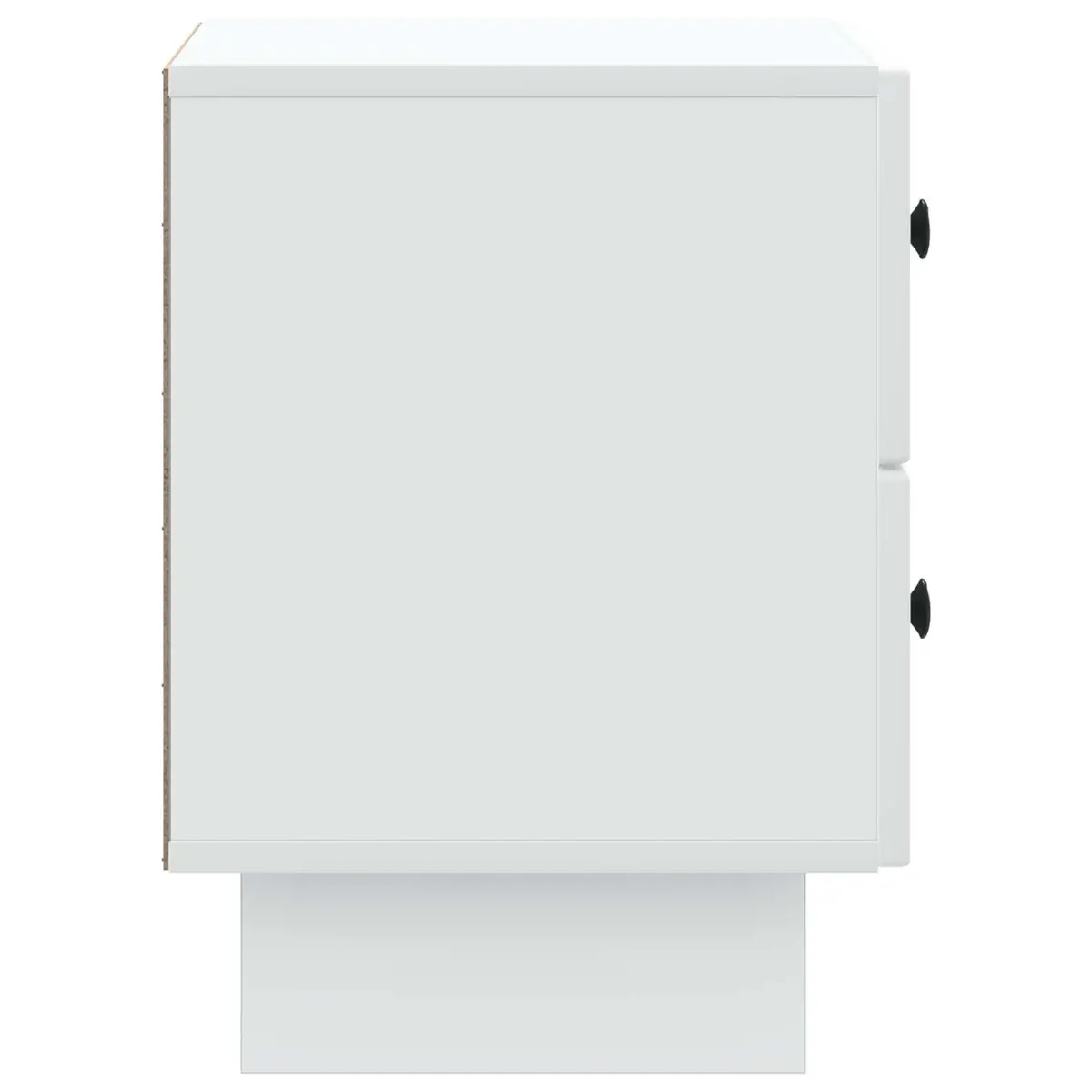 Bedside Cabinet Vintage Modern White Compact 43 x 34.5 x 47.5 cm Storage Nightstand Table