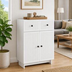 White Engineered Wood Sideboard 66x34.5x90cm