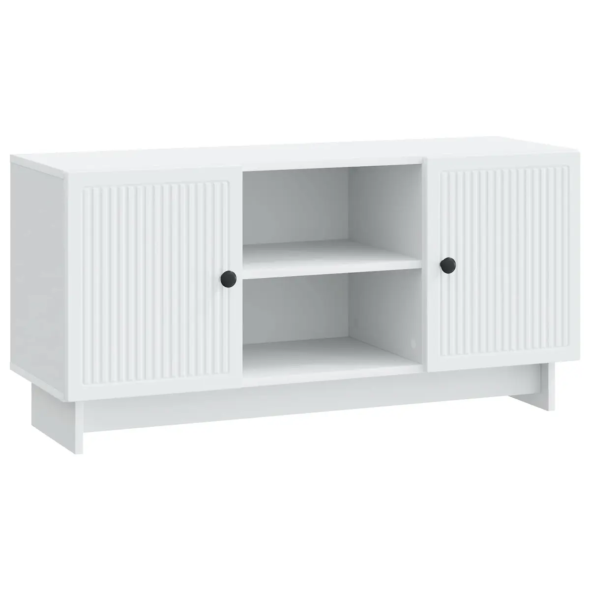 TV Cabinet Adjustable Shelves 102 x 34.5 x 50 cm White Storage Unit