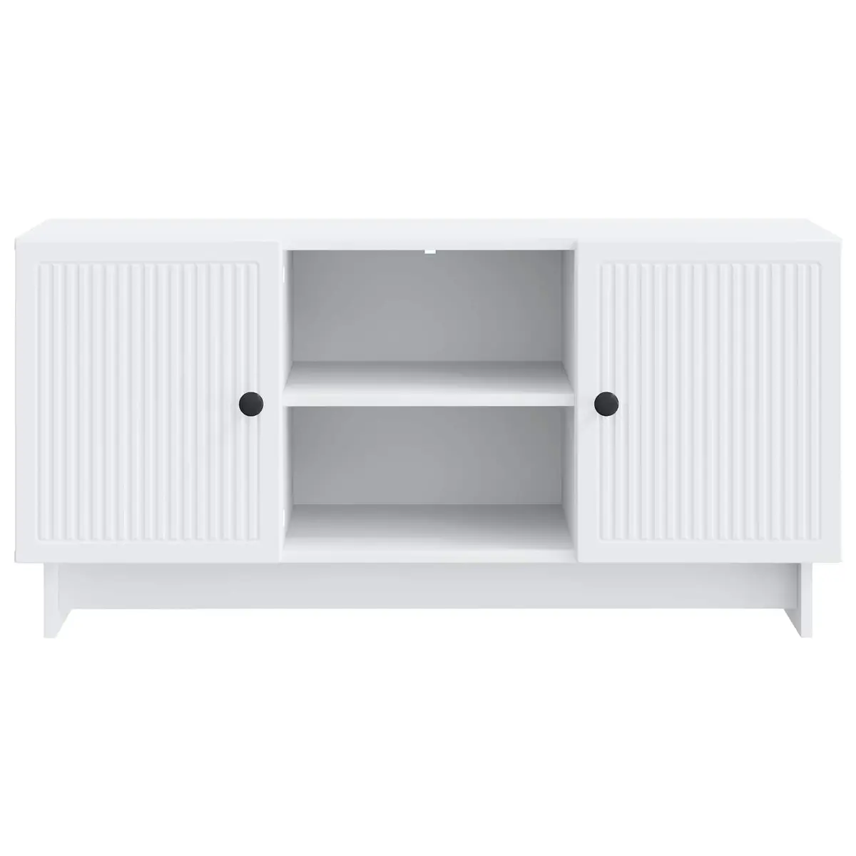 TV Cabinet Adjustable Shelves 102 x 34.5 x 50 cm White Storage Unit