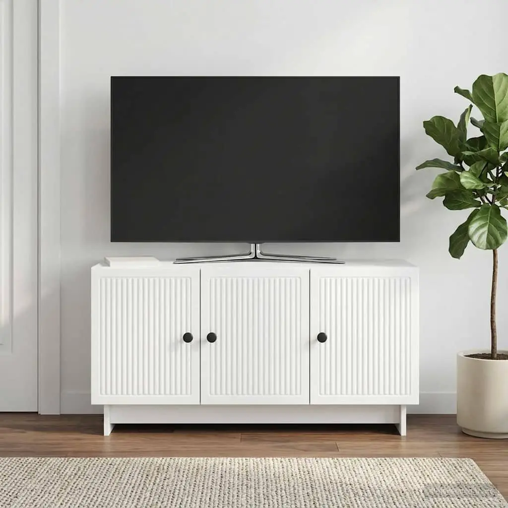 TV Cabinet Modern Storage Unit with Shelves 99x34.5x50cm White