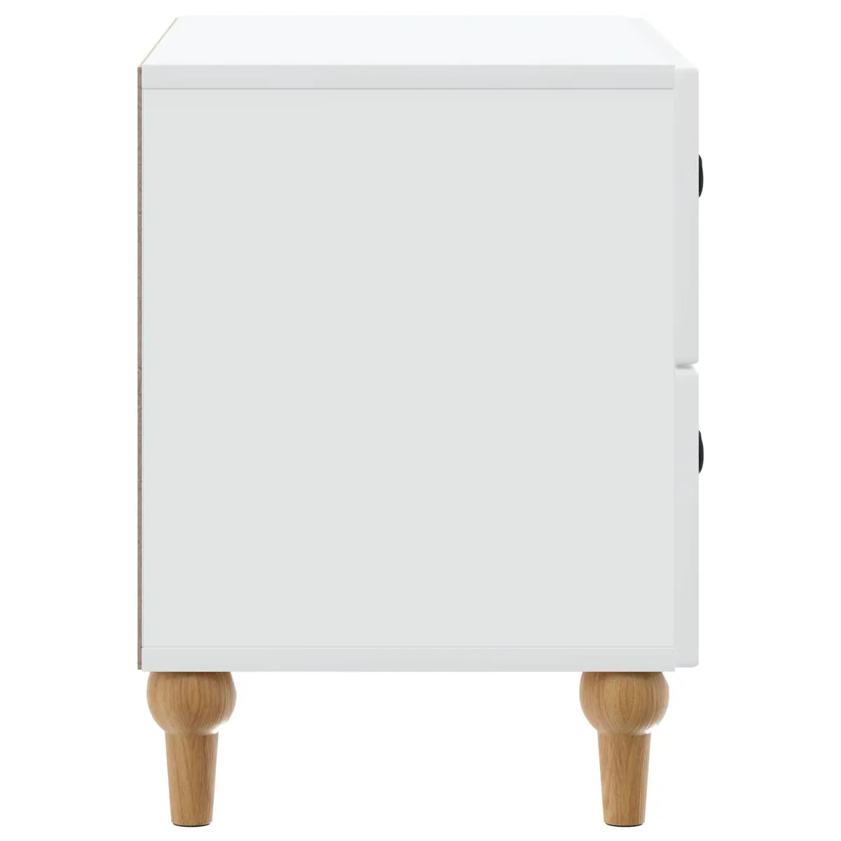 Bedside Cabinet Modern Storage Table Compact 62 x 34.5 x 48 cm White