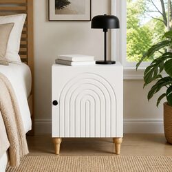 White Nightstand with Storage - 43 x 34.5 x 50 cm