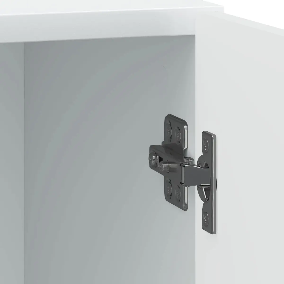 Bedside Cabinet Modern Storage Table White 43 x 34.5 x 50 cm