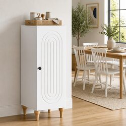 Engineered Wood Sideboard Storage Cabinet in White